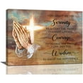 thumbnail image 1 of Christian Serenity Prayer Wall Art Scripture Bible Verse Wall Decor Farmhouse Pray Religious Hand God Canvas Painting Poster Artwork for Living Room Bedroom Bathroom Church 16"x12", 1 of 6