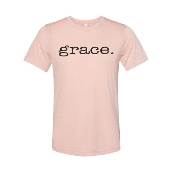 Christian Shirt, Grace, Religious Shirt, Grace Shirt, Unisex Fit, Jesus Shirt, Gift For Her, Christian Apparel, God's Grace, Jesus Lover, Peach, SMALL