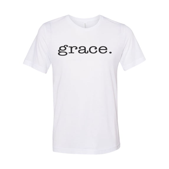 Christian Shirt, Grace, Religious Shirt, Grace Shirt, Unisex Fit, Jesus Shirt, Gift For Her, Christian Apparel, God's Grace, Jesus Lover, White, LARGE