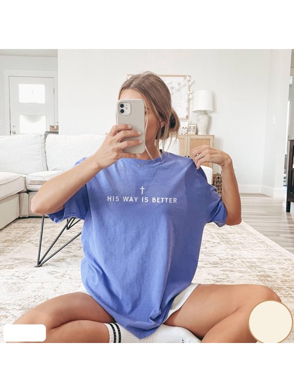 Christian Shirt His Way Is Better Faith Minimalist Graphic Tee