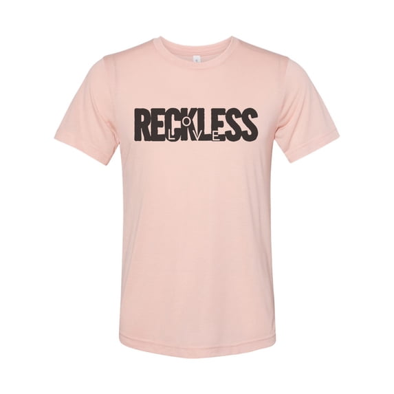 Christian Shirt, Reckless Love, Christian Concert Shirt, Jesus Shirt, Reckless Love Shirt, Unisex Fit, Gift For Her, Christian Apparel, Peach, SMALL