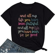Christian Shirt for Women Bible Verse Tops Religious Faith Tee Christian Inspirational Sayings Short Sleeve Tops