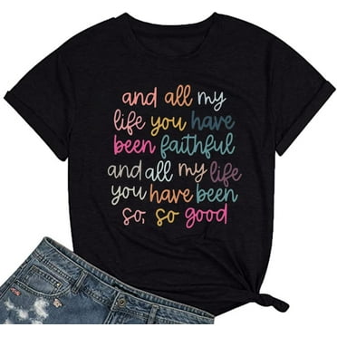 Christian Shirt for Women Bible Verse Tops Religious Faith Tee Christian Inspirational Sayings Short Sleeve Tops