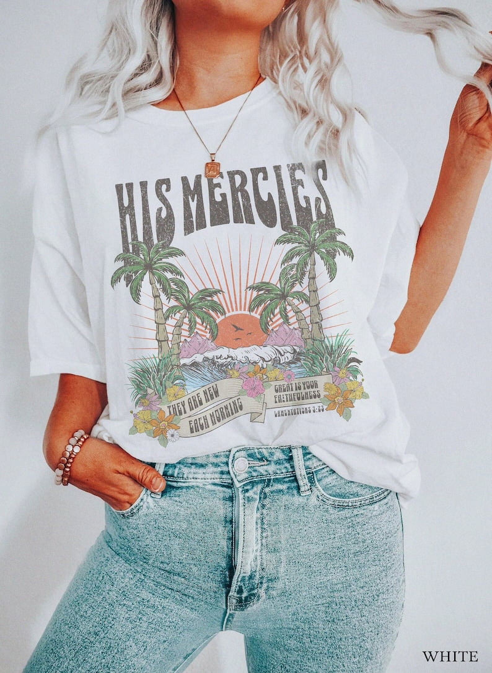 Christian Shirt s Sunshine Shirt Tropical Tshirt Stay Salty Shirt(04)