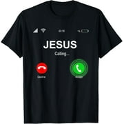 Christian Shirts | JESUS CALLING Funny Accept Decline Jesus T-Shirt