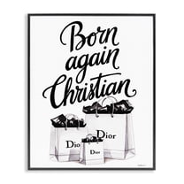 Christian & Shopping Bags Black Framed Giclee Art, design by Amanda Greenwood