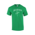 thumbnail image 1 of Christian Short Sleeve T-shirt Believer with Cross-Kelly-XXL, 1 of 4