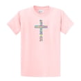 thumbnail image 1 of Christian Short Sleeve T-shirt Inspirational Cross-lightpink-6xl, 1 of 4