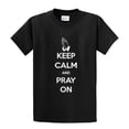 thumbnail image 1 of Christian Short Sleeve T-shirt Keep Calm and Pray On-Black-5xl, 1 of 4