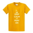 thumbnail image 1 of Christian Short Sleeve T-shirt Keep Calm and Pray On-Gold-XXL, 1 of 4