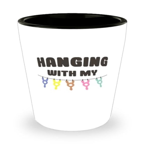 Christian Shot Glass, Hanging With My Peeps, Unique Easter Gift, Mini Glassware, 1.5oz Cup for Religious Celebrations
