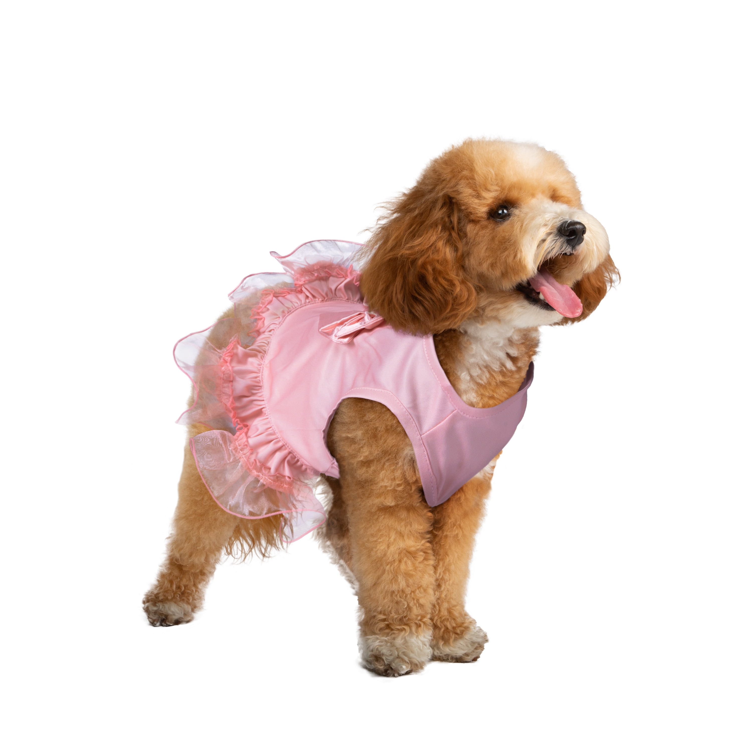 Christian Siriano, Dog Clothes, Tiered Bow Dog Dress, Pink Christian Siriano, Dog Clothes, Tiered Bow Dog Dress, Pink