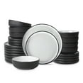 thumbnail image 1 of Christian Siriano Laro 24-Piece Dinnerware Set Stoneware, Black, 1 of 6