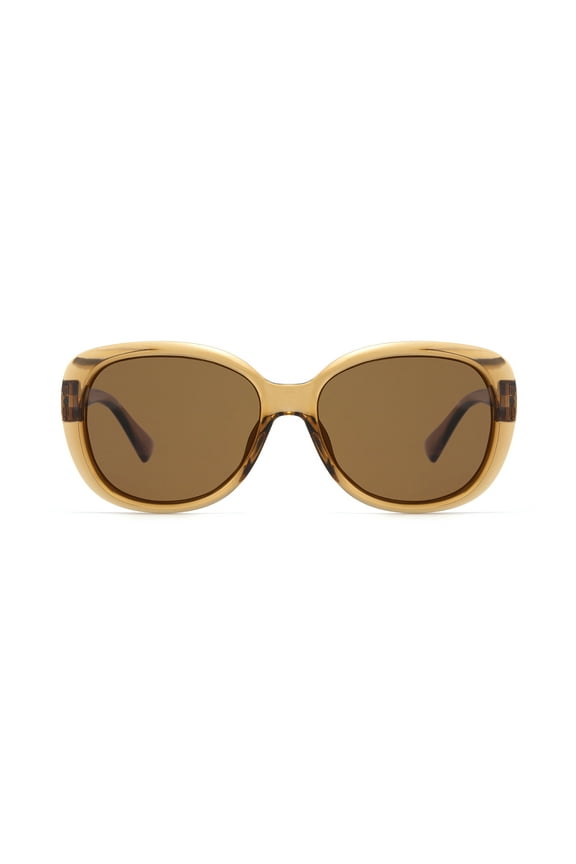 Rx'able Women's Fashion Sunglasses, Sonnet, Tan Crystal, 56-15-140, with Case