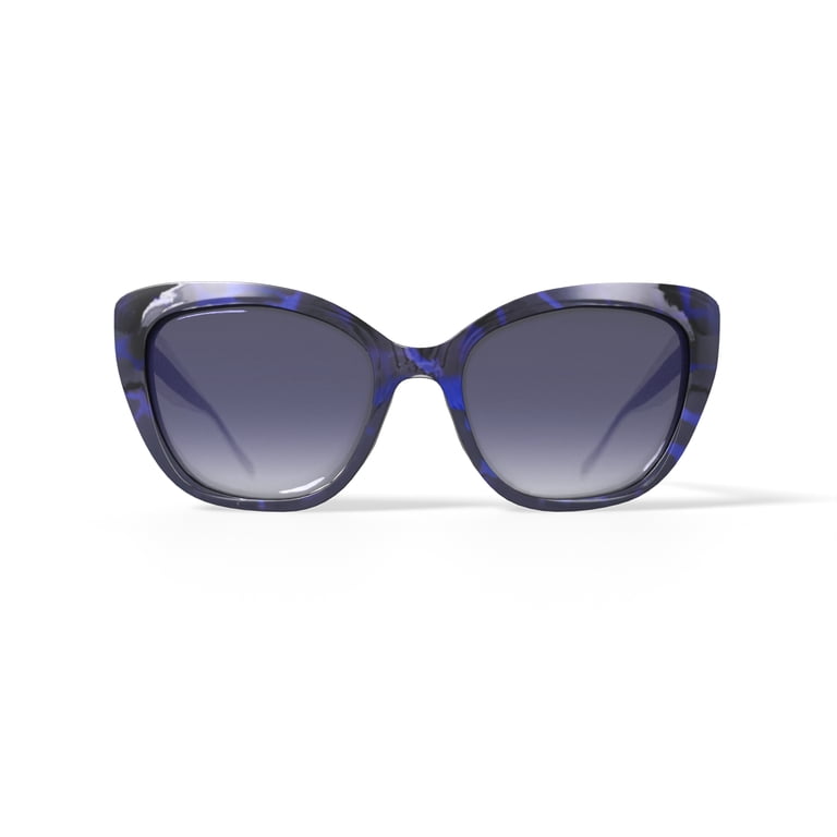 589 PAOLA CRESARINI メガネ　度有　ブルーレンズ　天然ルビー Gabriela Eyeglasses in Denim Blue — Wide | Warby Parker