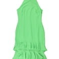 thumbnail image 1 of Christian Siriano Womens Ruffle Hem Sheath Dress, Green, Large, 1 of 1