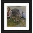 thumbnail image 1 of Christian Skredsvig 12x13 Black Ornate Wood Framed Double Matted Museum Art Print Titled: Untitled (1897), 1 of 5