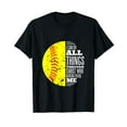 thumbnail image 1 of Christian Softball I Can Do All Things Through Christ T-Shirt, 1 of 5