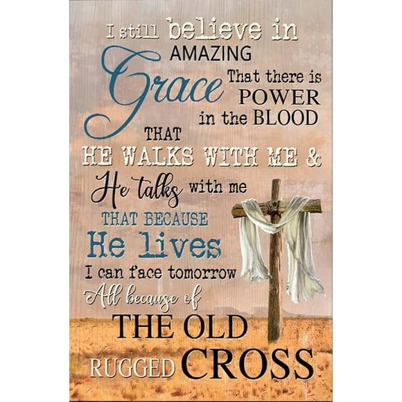 Christian Song, Old Rugged Cross, Inspirational Gift, I Still Believe In Amazing Grace 1000 Piece Wooden Jigsaw Puzzle for Adults Children Families Games Toy Learning Educational Puzzle Home Art Decor