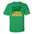 thumbnail image 1 of Christian St. Patrick's Day I Have Jesus Adult Short Sleeve T-Shirt-Green-XL, 1 of 4