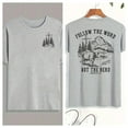 thumbnail image 1 of Christian Statement Graphic Tees - "Follow the Word Not the Herd" Bible Inspired Print Shirts - Cotton Faith Pattern Tops(S-5XL), 1 of 6