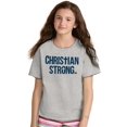 thumbnail image 1 of Christian Strong Religious Faith Crewneck T Shirts Boy Girl Teen Brisco Brands L, 1 of 6