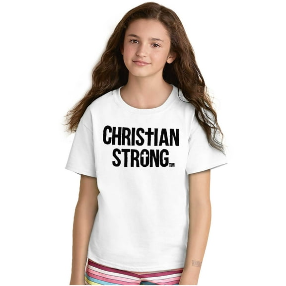 Christian Strong Religious Faith Crewneck T Shirts Boy Girl Teen Brisco Brands S