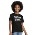 thumbnail image 1 of Christian Strong Religious Faith Crewneck T Shirts Boy Girl Teen Brisco Brands X, 1 of 6
