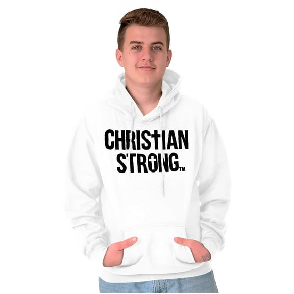 Christian Strong Religious Faith Unisex Plus Fleece Graphic Hoodie Brisco Brands 2X