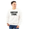 thumbnail image 1 of Christian Strong Religious Faith Unisex Plus Fleece Graphic Sweatshirt Brisco Brands 5X, 1 of 5