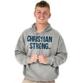 thumbnail image 1 of Christian Strong Religious Faith Unisex Plus Fleece Graphic Hoodie Brisco Brands 2X, 1 of 5