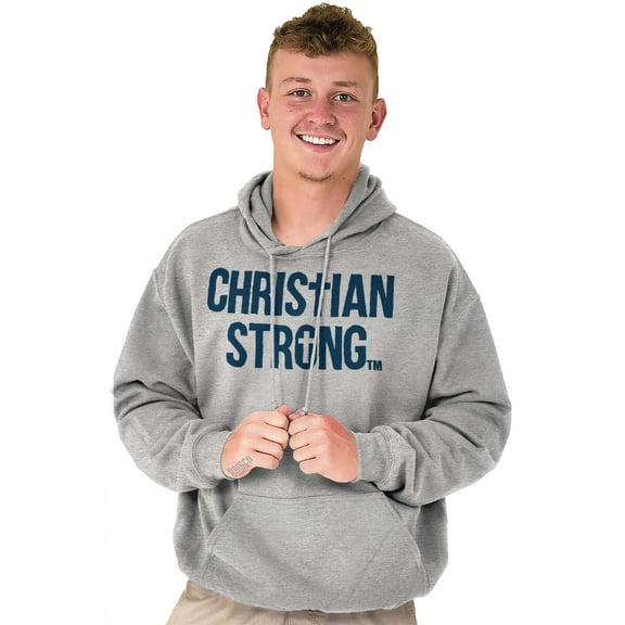 Christian Strong Religious Faith Unisex Plus Fleece Graphic Hoodie Brisco Brands 2X