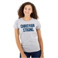 thumbnail image 1 of Christian Strong Religious Faith Womens Slim Fit Graphic Tee Brisco Brands L, 1 of 5