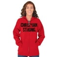 thumbnail image 1 of Christian Strong Religious Faith Zip Up Hoodie Men's Women's Brisco Brands S, 1 of 6