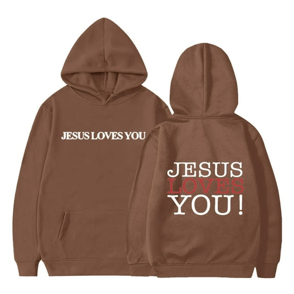 Christian Sweatshirt Baby TRUST IN THE LORD Hoodies Jesus Loves You Sweatshirt Warm and Cozy Hooed Jacket Children's Winter Coat Christian Gift for Little Boys Girls