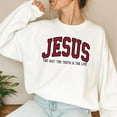 thumbnail image 1 of Christian Sweatshirt – Love Like Jesus Pray Crewneck, Faith Bible Verse Pullover, Trendy Religious Apparel, Unisex Fleece Top, 1 of 5