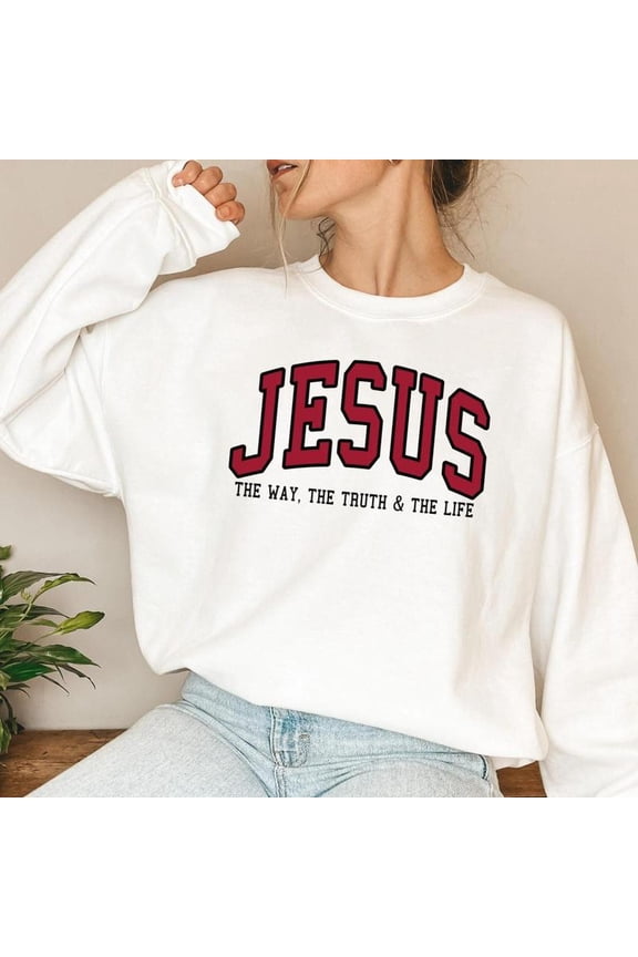 Christian Sweatshirt – Love Like Jesus Pray Crewneck, Faith Bible Verse Pullover, Trendy Religious Apparel, Unisex Fleece Top
