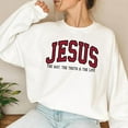 thumbnail image 1 of Christian Sweatshirt – Love Like Jesus Pray Crewneck, Faith Bible Verse Pullover, Trendy Religious Apparel, Unisex Fleece Top, 1 of 5
