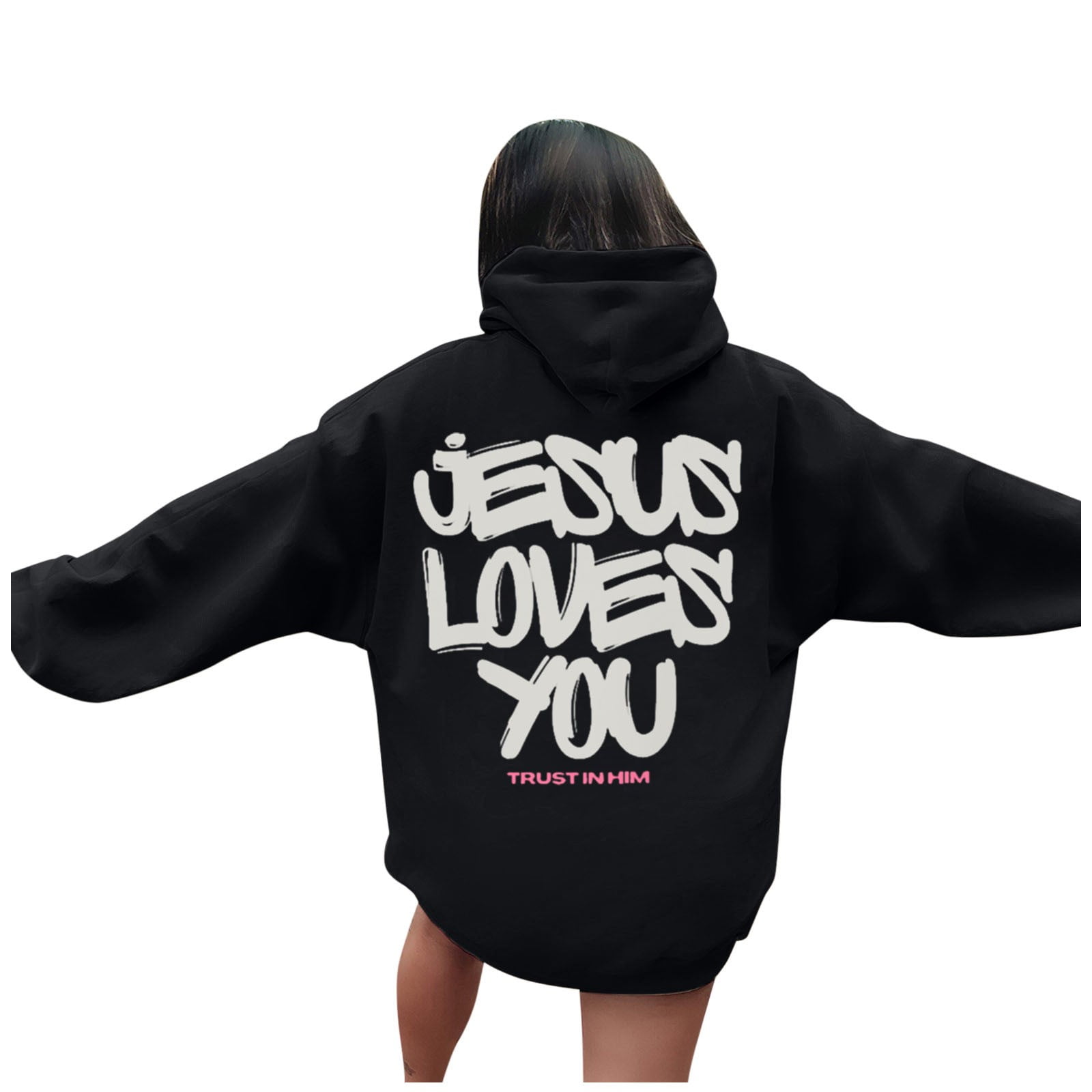 Christian Sweatshirt Women Jesus Loves You Sweatshirt Jesus Is King ...