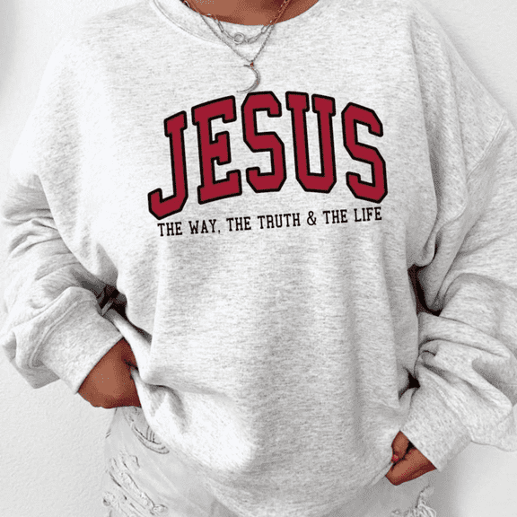 Christian Sweatshirt for Women, Faith Graphic Crewneck Pullover