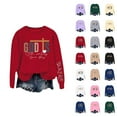 thumbnail image 1 of Christian Sweatshirts for Women 2025 Long Sleeve Crewneck Bible Verse Sweatshirt Pullover Tops Fall Winter Outfits, 1 of 4