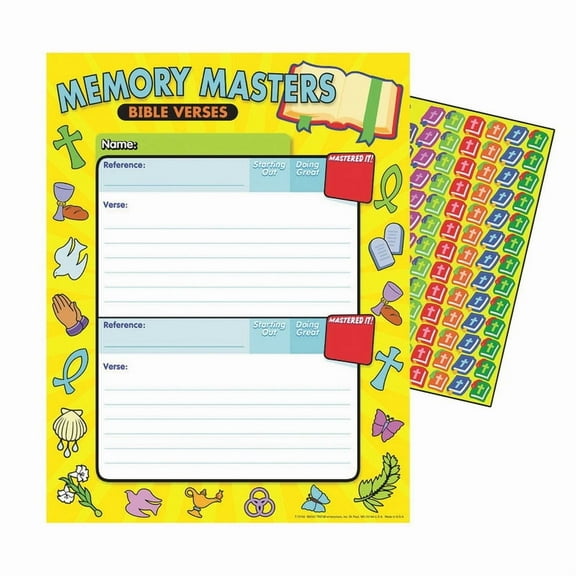 Christian Symbols Chore Chart - Educational - 25 Pieces