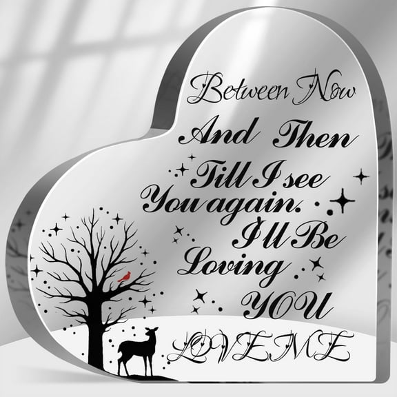 Christian Sympathy Memorial Gifts for Loss of Loved One,Loss of Father Mother Sympathy Gifts,Bereavement Condolences Grief Gifts,Funeral Memorial Decor Sign(6 x 6 x 0.5 Inch)