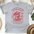 thumbnail image 1 of Christian T-Shirt – Cowgirl Courage Hebrews 4:16 Graphic Tee, Throne of Grace Prayer, Sport Grey, Size XL, 1 of 6
