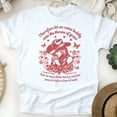 thumbnail image 1 of Christian T-Shirt – Cowgirl Courage Hebrews 4:16 Graphic Tee, Throne of Grace Prayer, White, Size S, 1 of 6