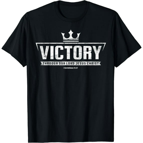 Christian T Shirt For Women Men Kids Teens Victory In Jesus T-Shirt