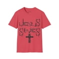thumbnail image 1 of Christian T Shirt Jesus Saves Celtic Cross 100% Cotton Unisex fit., 1 of 4