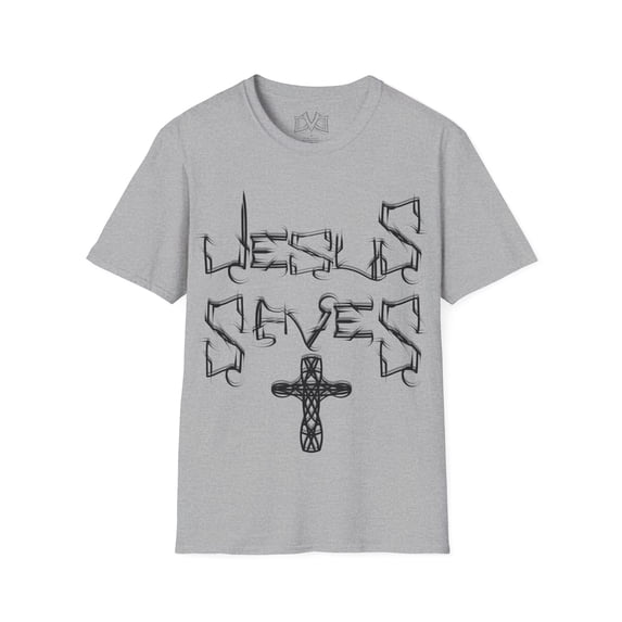 Christian T Shirt Jesus Saves Celtic Cross 100% Cotton Unisex fit.