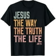 thumbnail image 1 of Christian T Shirt Women Men Kids Jesus The Way Truth Life T-Shirt, 1 of 4