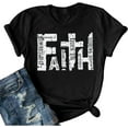 thumbnail image 1 of Christian T Shirts for Women Faith Graphic Tee Bible Verse Shirts Retro Religious Shirts Casual Tops, 1 of 4